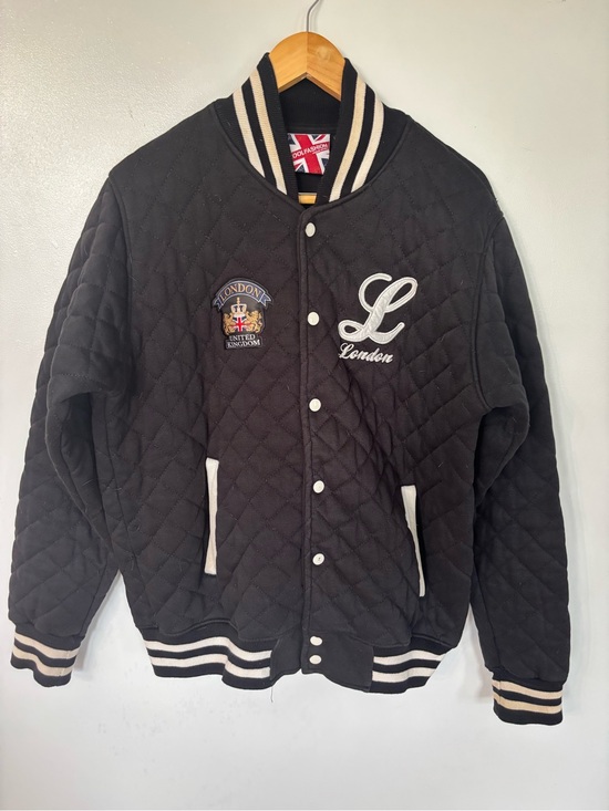 Cool  fashion Other - London Quilted Varsity Jacket - Black